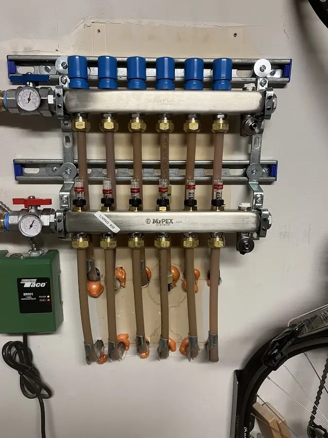 Plumber performing Gas Line Installation at a residential property in Dannemora